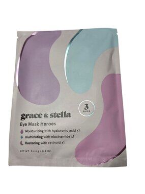 Grace & Stella Eye Mask Heroes 3 Pairs Moisturizing Illuminating Restoring